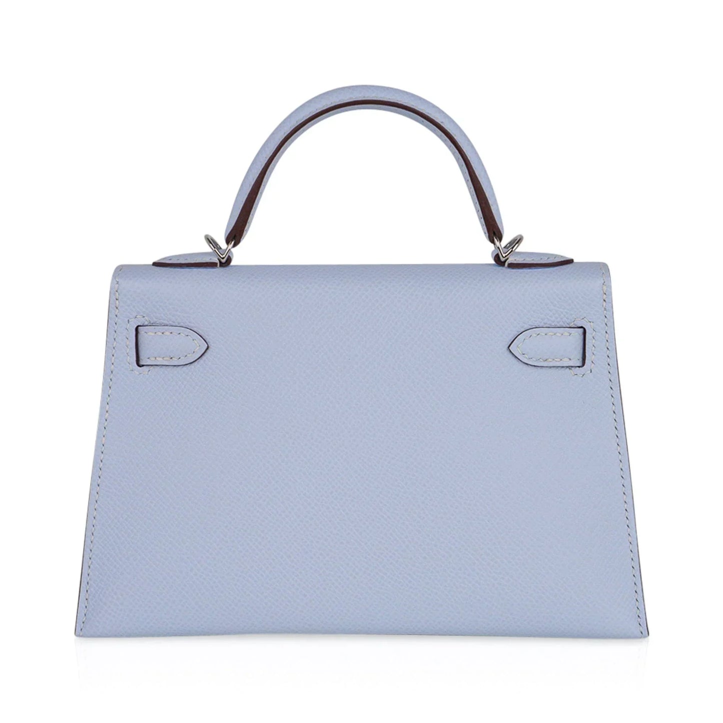 Kelly 20 Mini Sellier Bag Blue Brume Epsom Leather Gold Hardware