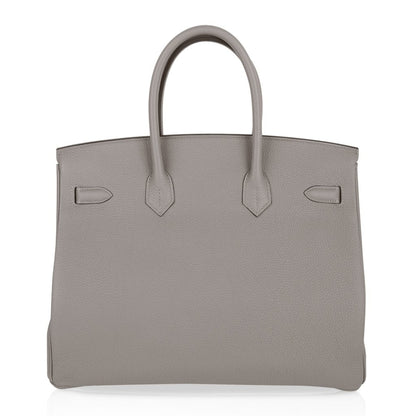Birkin 35 Bag Gris Asphalte Togo Gold Hardware