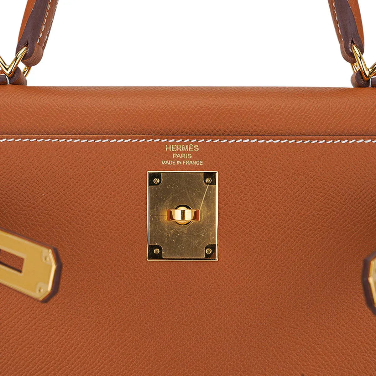 Kelly 28 Sellier Bag Gold Epsom Leather with Gold Hardware