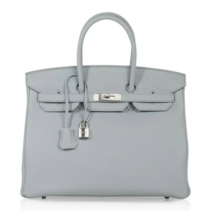 Birkin 35 Bag Blue Bleu Pale Togo Palladium Hardware