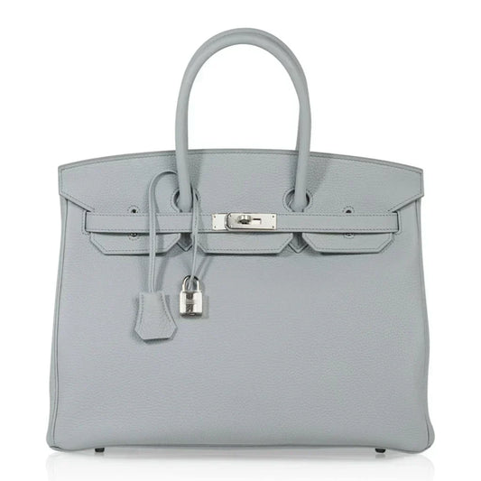 Birkin 35 Bag Blue Bleu Pale Togo Palladium Hardware