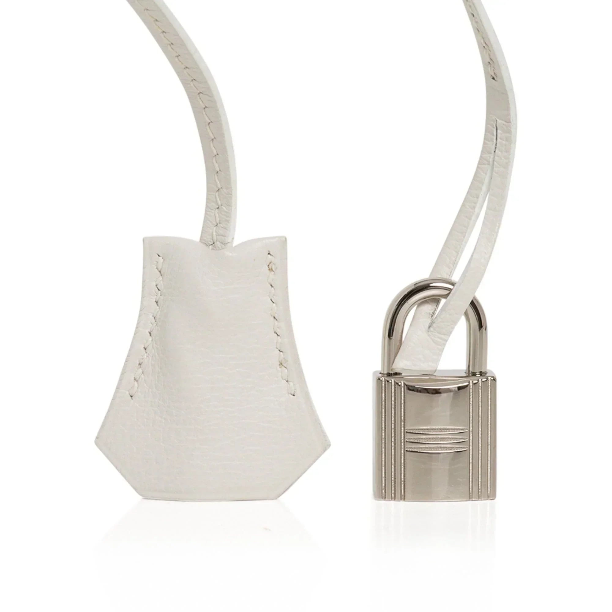 Kelly Ado 28 Bag White Evergrain Palladium Hardware