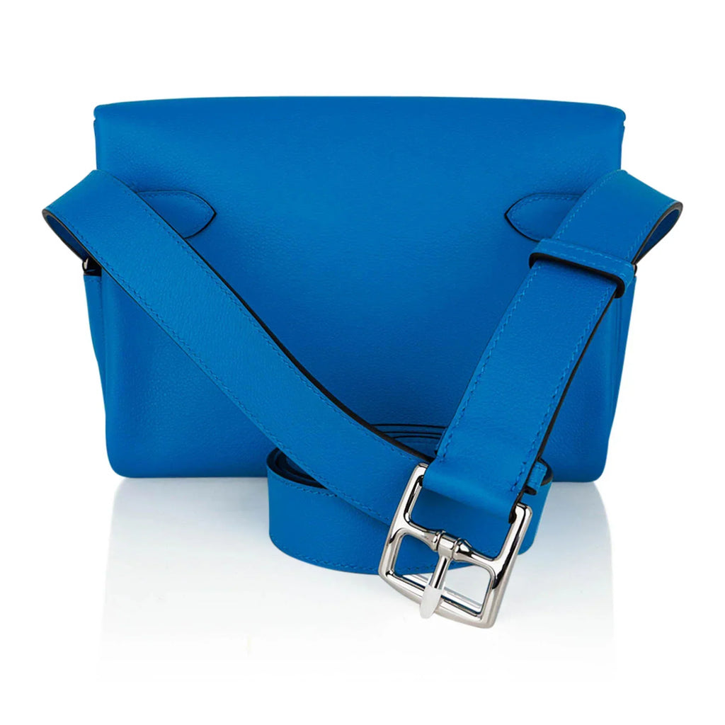 Kelly Messenger PM Blue Zanzibar Evercolor Leather with Palladium Hardware