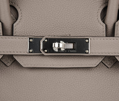 Birkin 30 Bag Gris Asphalte Togo Palladium Hardware