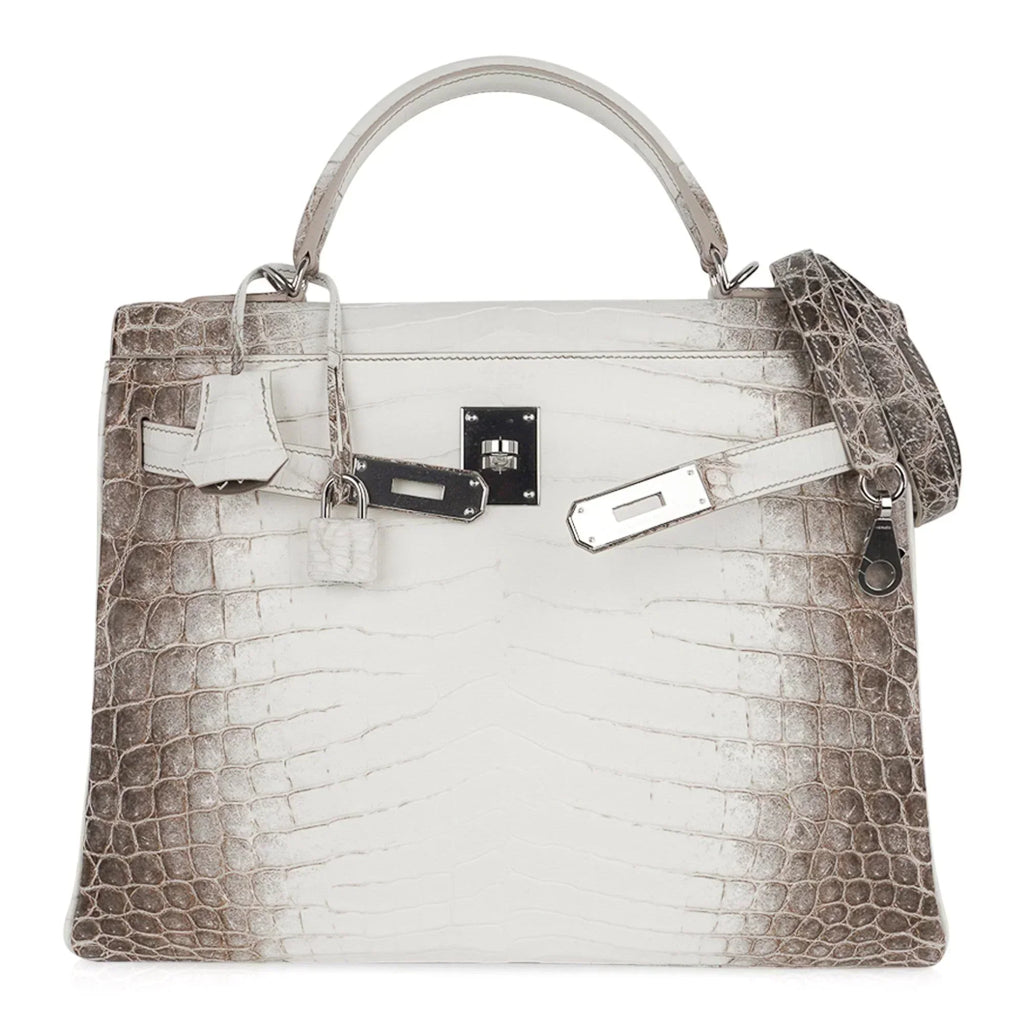 Limited Edition Kelly 32 Bag Himalaya Crocodile with Palladium Hardware
