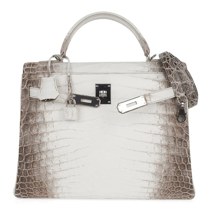 Limited Edition Kelly 32 Bag Himalaya Crocodile with Palladium Hardware