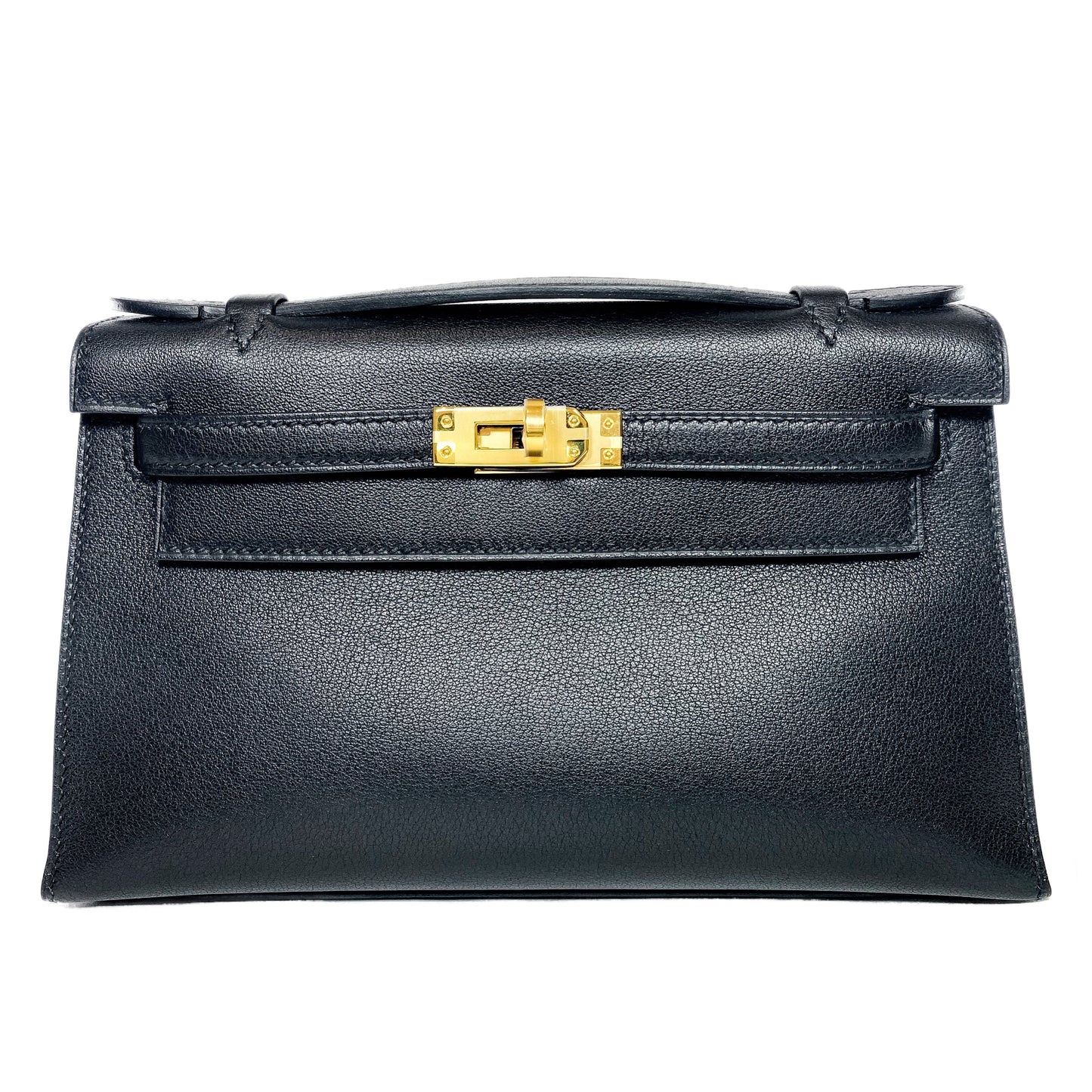 Kelly Pochette Noir Madame Gold Hardware