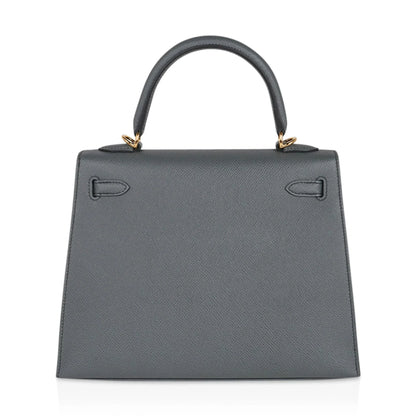 Kelly Sellier 25 Bag Vert Amande Gold Hardware Epsom Leather