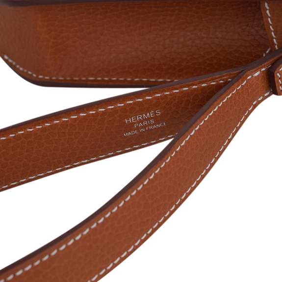 Kelly Depeches 25 Pouch Fauve Galop D’ Vache Palladium Hardware