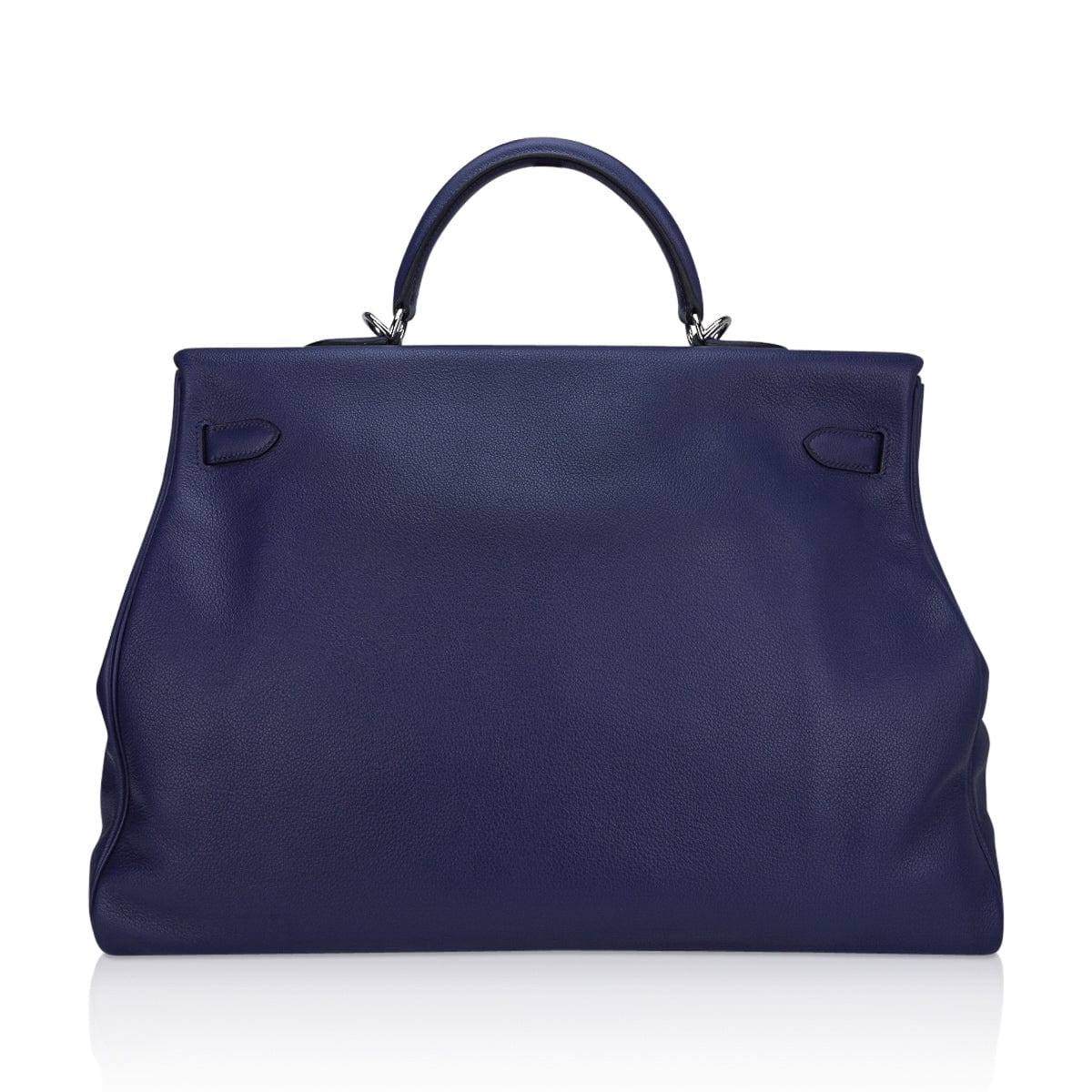 Kelly 50 Voyage Blue De Malte Bag Palladium Hardware Novillo Leather Limited Edition