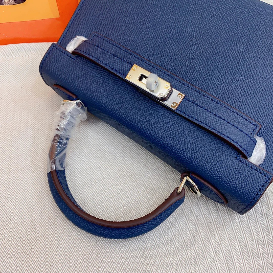 Kelly Mini II Sellier Blue Electric Epsom Palladium Hardware