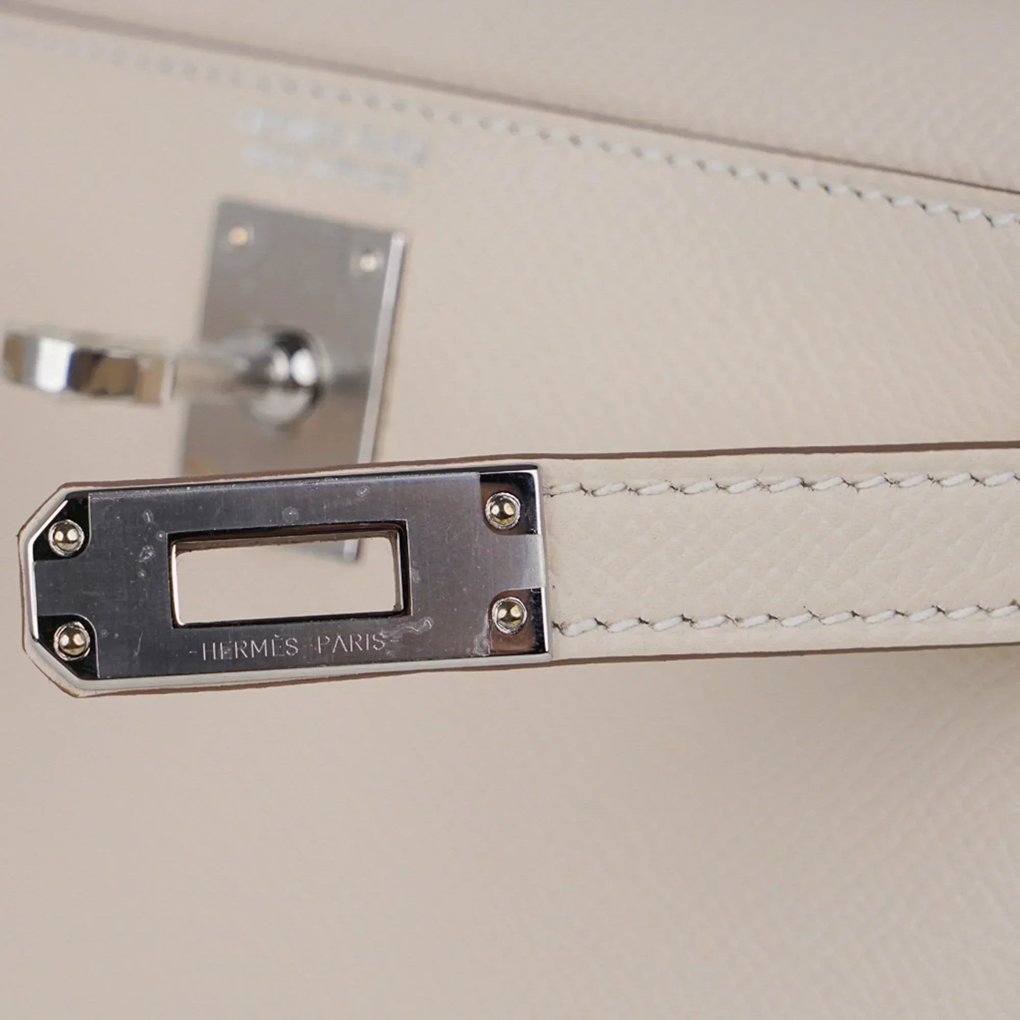 Kelly 20 Mini Sellier Bag Craie Epsom Leather Palladium Hardware New w/Box