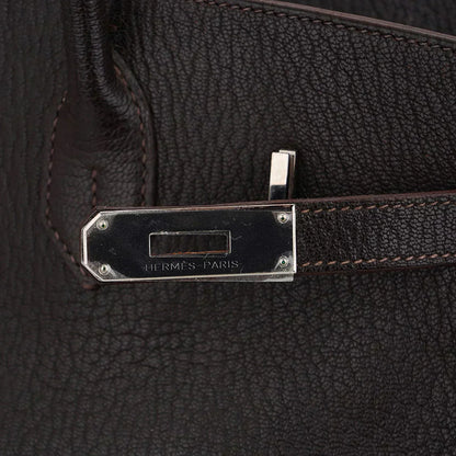 Birkin 35 Bag Cocoan Brown Chevre Leather with Palladium Hardware