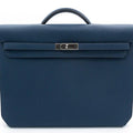 Kelly Depeches 36 Document Holder In Bleu De Prusse Togo Calfskin