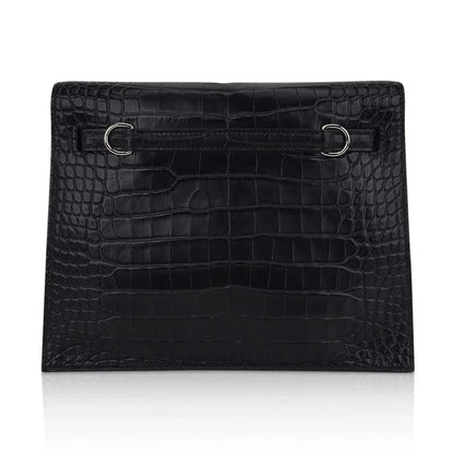 Limited Edition Kelly Danse Bag Matte Black Crocodile