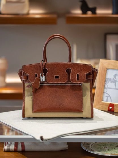 Birkin 35 L'Envers Edition Fauve Barenia Faubourg Palladium Hardware