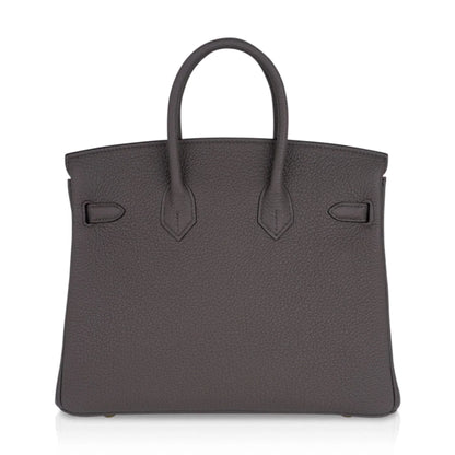 Birkin 25 Bag Etain Gold Hardware Togo Leather New w/Box