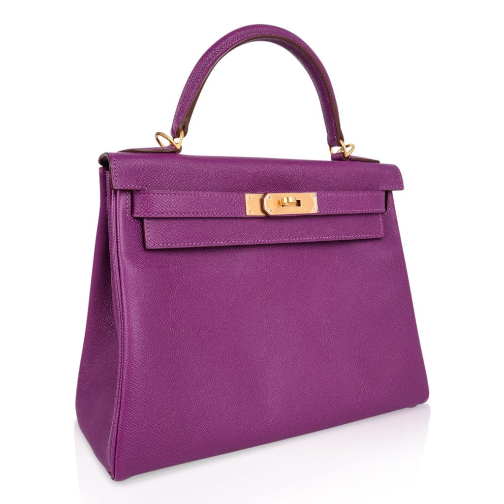 Kelly HSS 28 Bag Anemone Pink Retourne Epsom Brushed Gold