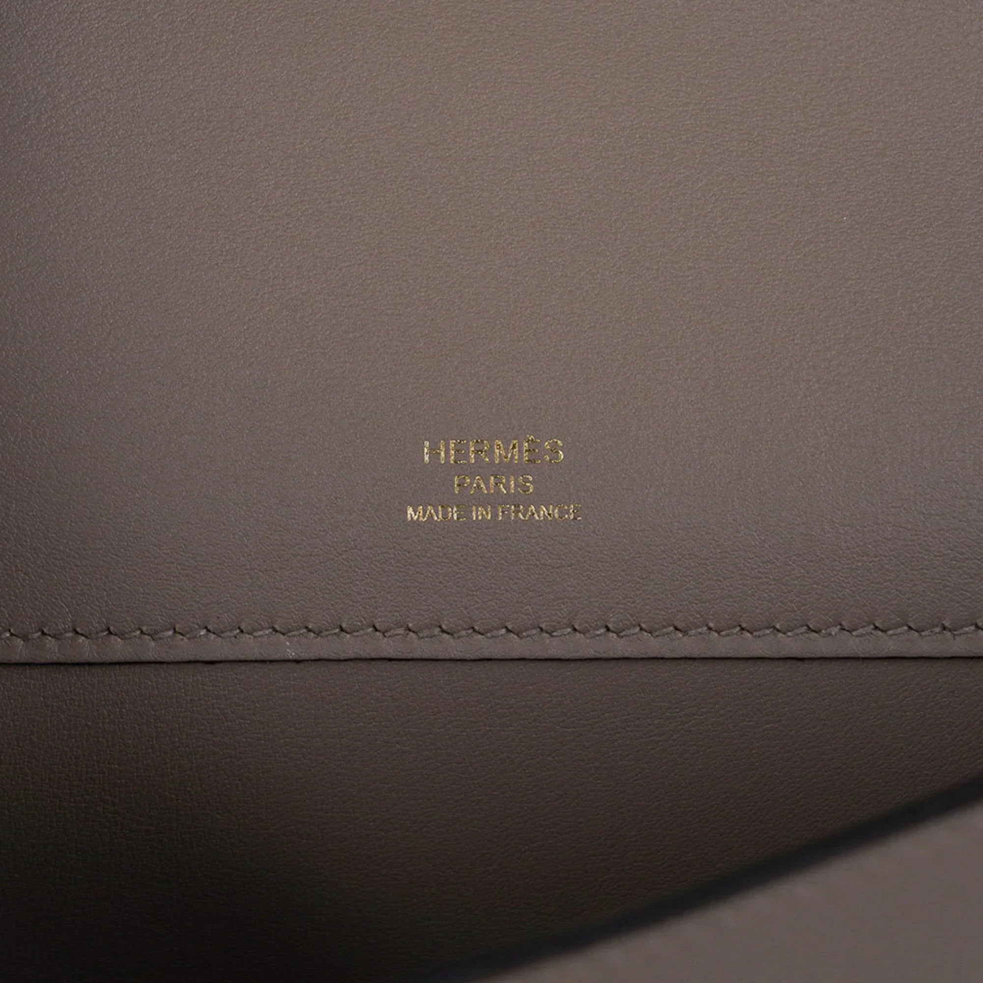 Kelly Cut Bag Gris Asphalte Gray Clutch Swift Gold Hardware