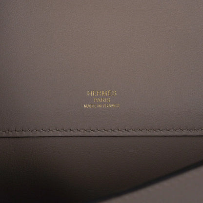 Kelly Cut Bag Gris Asphalte Gray Clutch Swift Gold Hardware