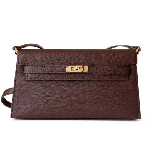 Kelly Burgundy Genuine Leather Crossbody Satchel Handbags Vintage Bags