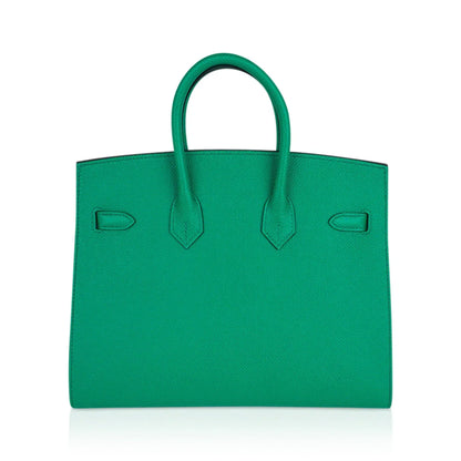 Birkin Sellier 25 Bag Vert Jade Epsom Leather with Gold Hardware