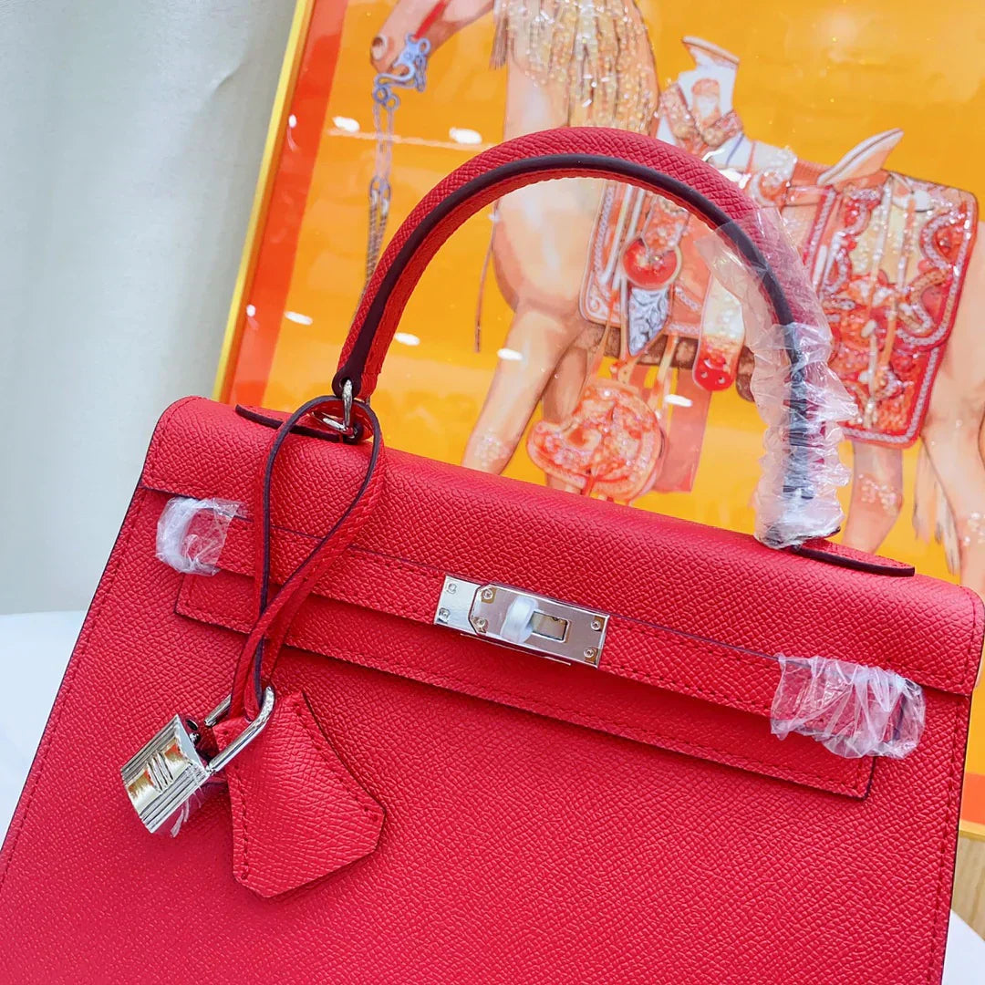 Kelly Sellier Verso Rouge Piment Palladium Hardware