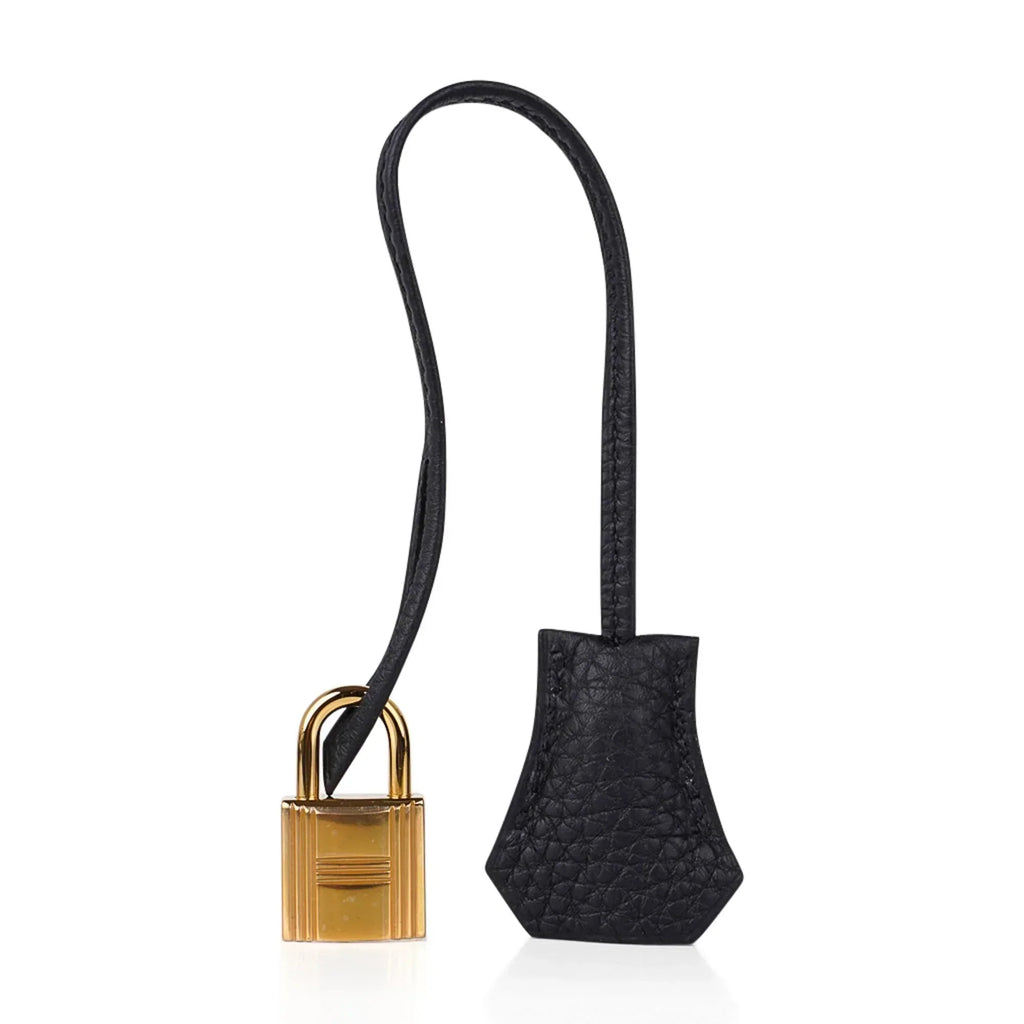 Kelly 32 Retourne Bag Black Gold Hardware Togo Leather