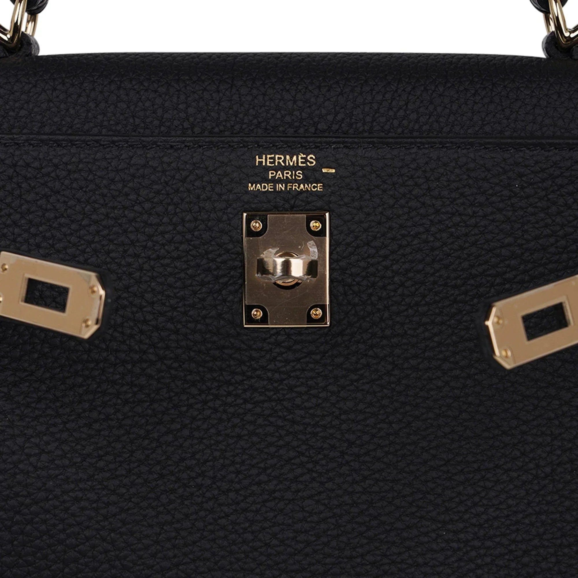 Kelly Touch 25 Retourne Bag Black Lizard / Togo Permabrass Hardware