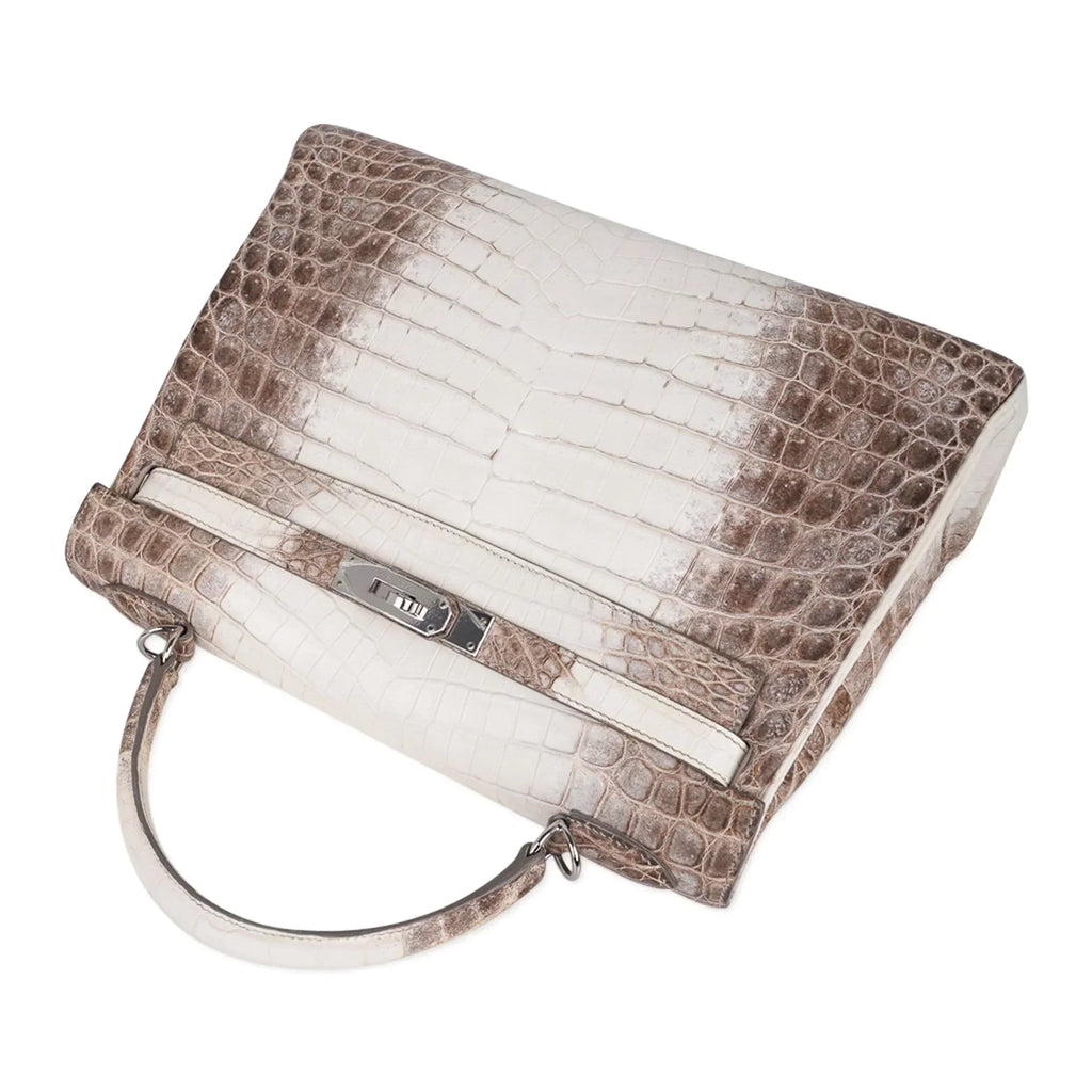 Limited Edition Kelly 32 Bag in Himalaya Crocodile with Palladium Hardware