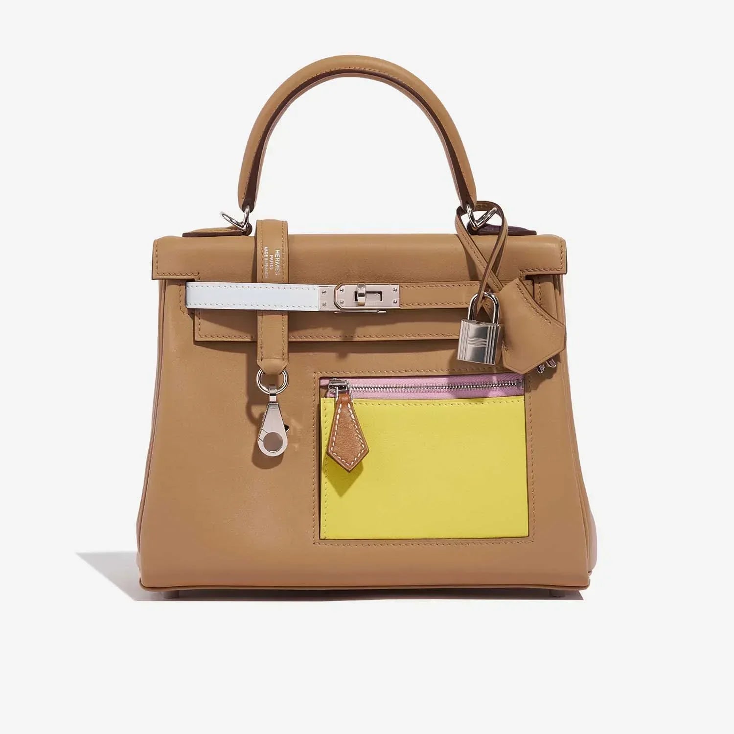 Kelly Colormatic 25 Swift Cha original top-grain Swift leather