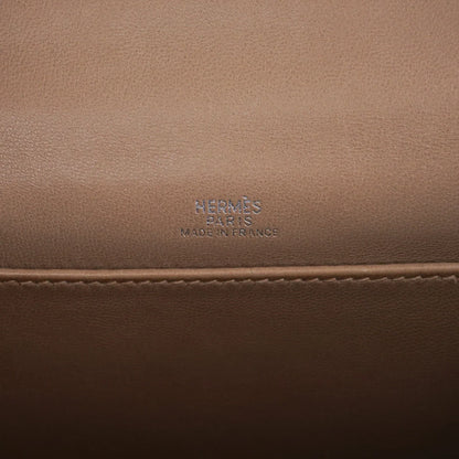 Kelly Pochette Metallic Bronze Clutch Bag Chevre Palladium