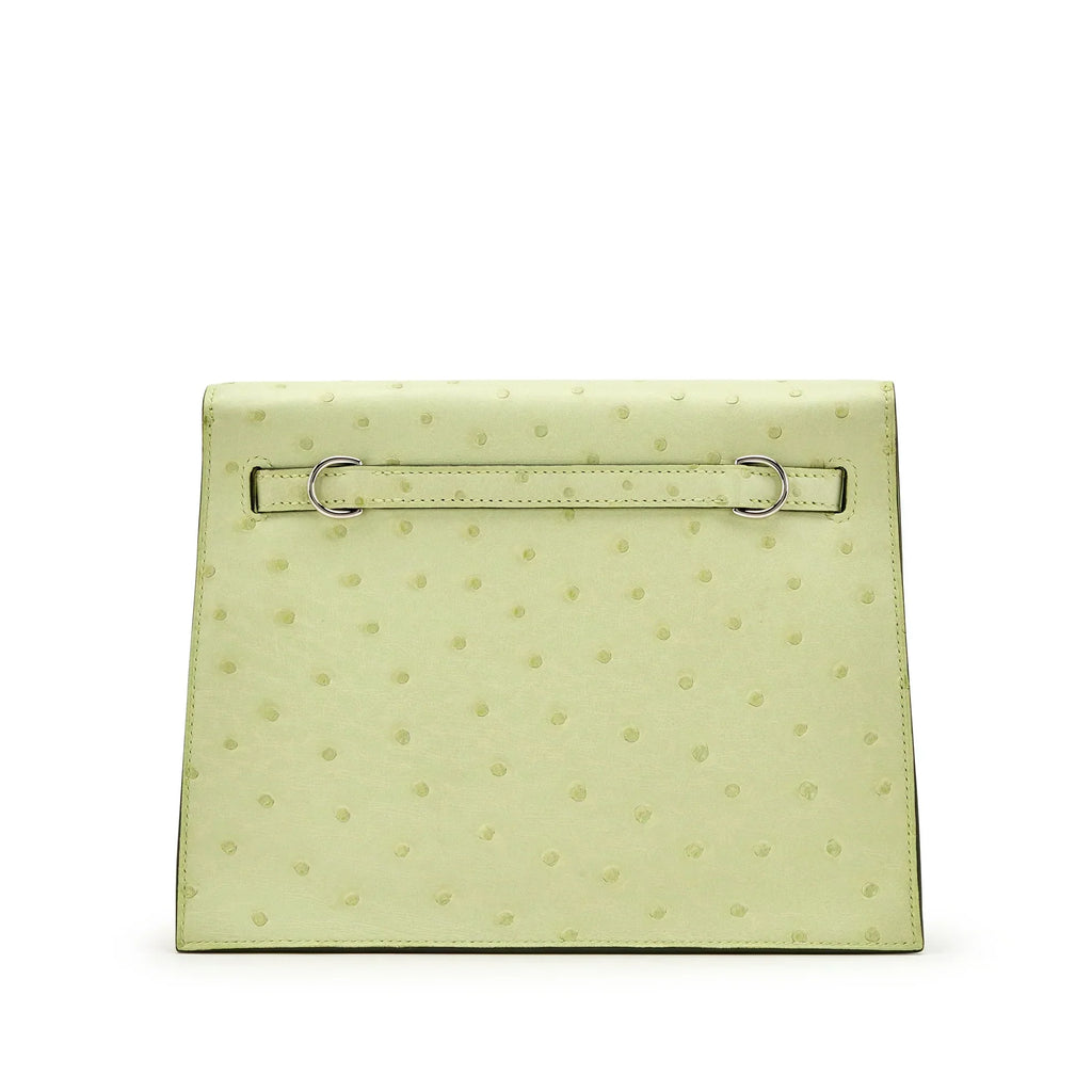 Jaune Bourgeon Ostrich Kelly Danse II Palladium Hardware