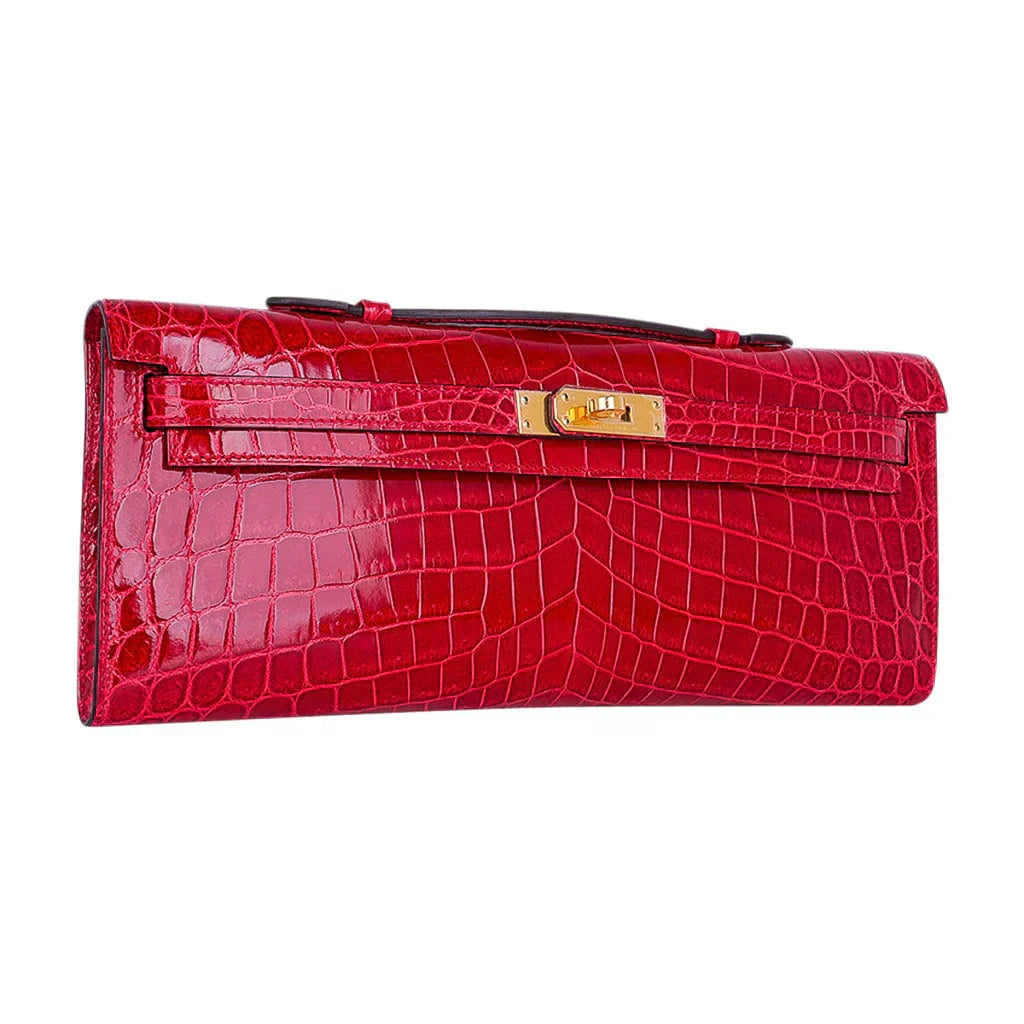 Kelly Cut Bag Braise Niloticus Crocodile with Gold Hardware