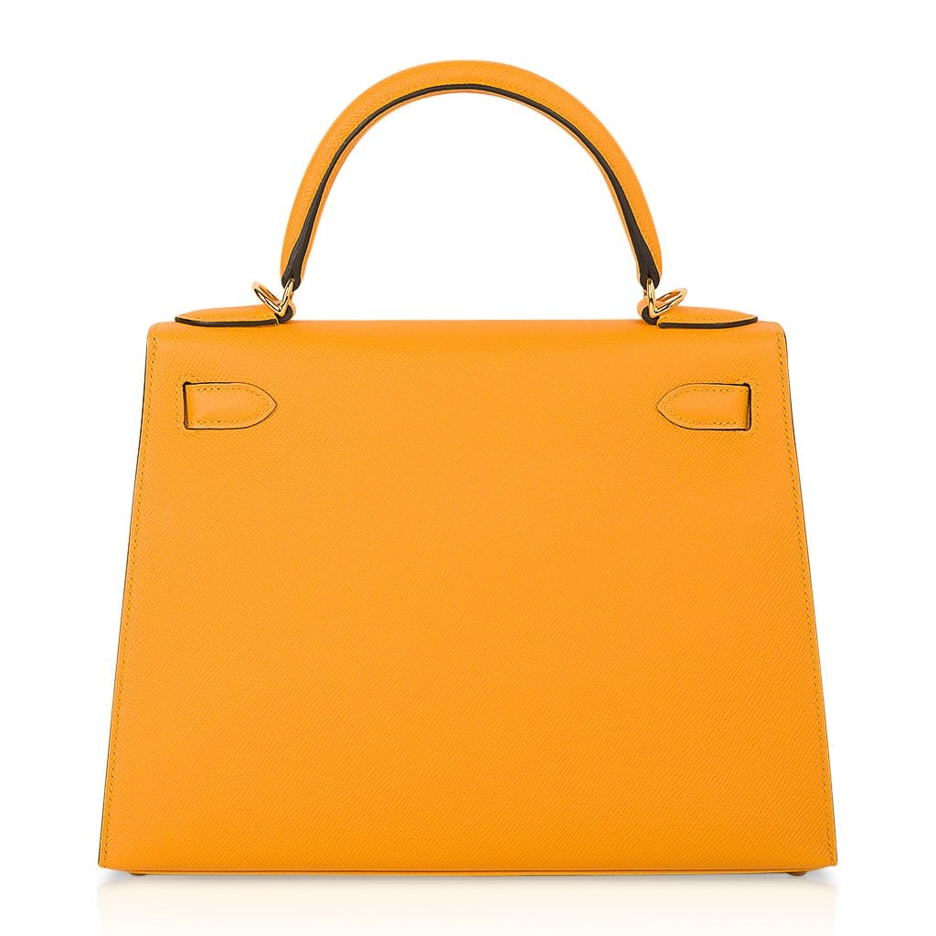 Kelly Sellier 28 Bag Jaune D’Or Epsom Leather Gold Hardware