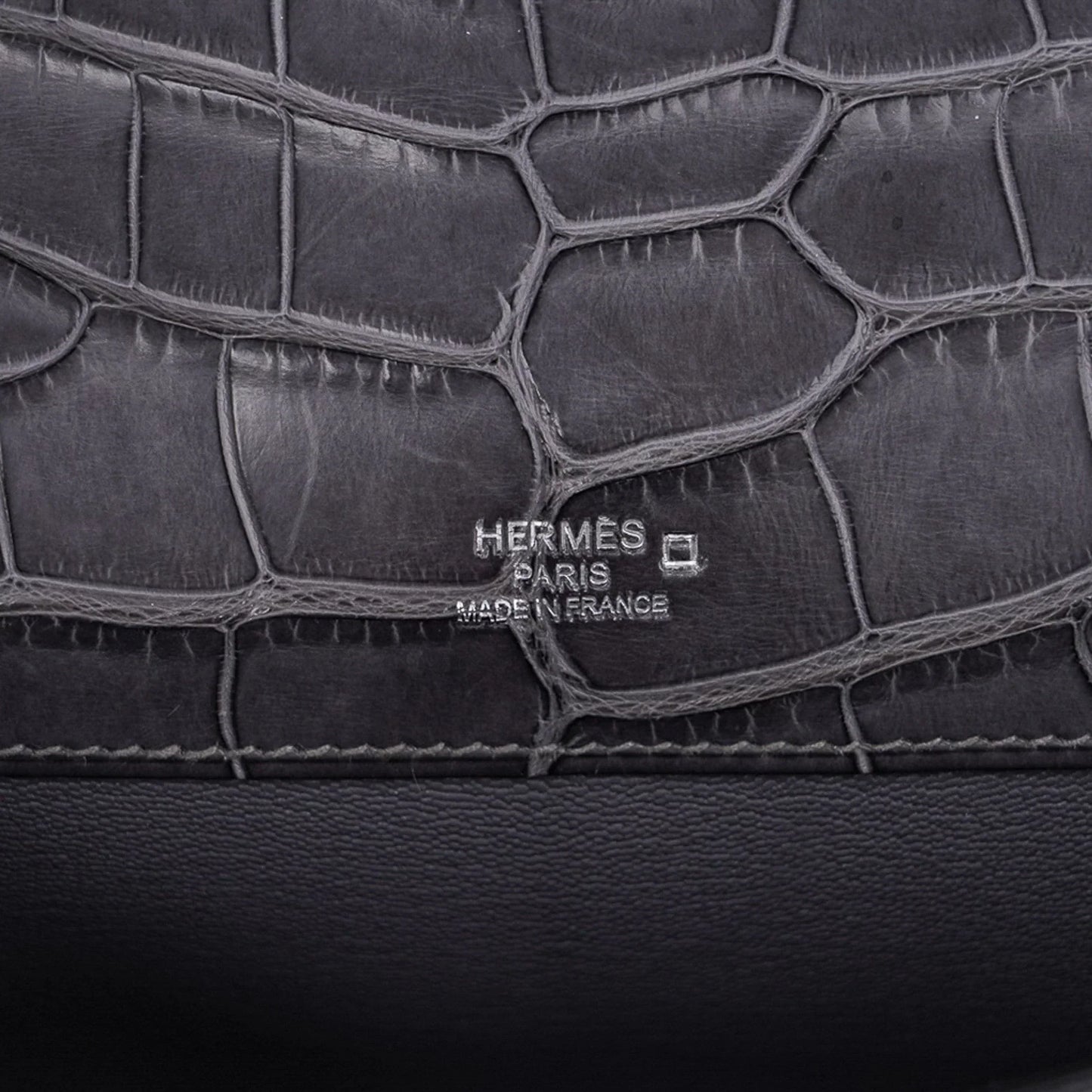 Kelly Cut Bag Gris Paris Grey Matte Alligator Palladium VERY rare