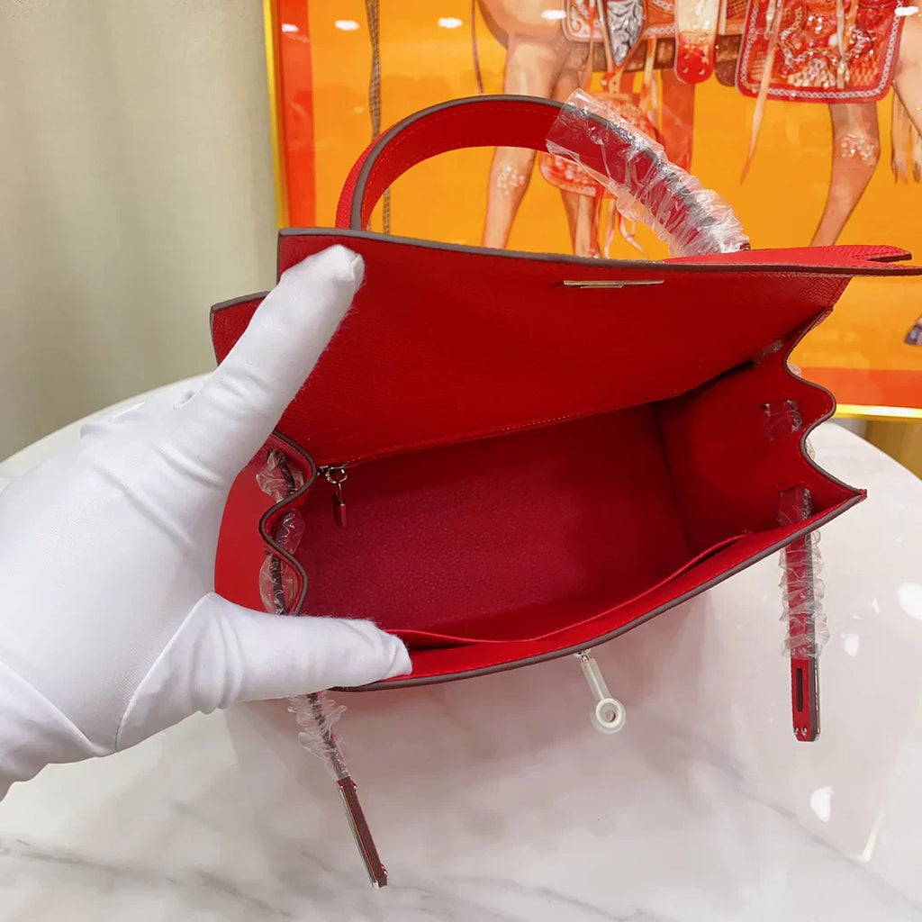 Kelly Sellier Verso Rouge Piment Palladium Hardware