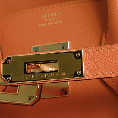 Birkin 30 Bag Abricot Gold Hardware Epsom Leather New w/ Box