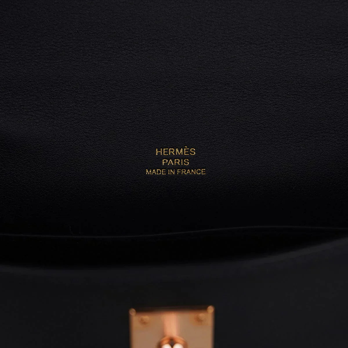 Kelly Pochette Bag Black Rose Gold Hardware Clutch