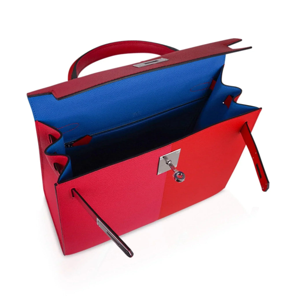 Kelly 28 Casaque Sellier Bag Rouge de Coeur/Rose Extreme Limited Edition