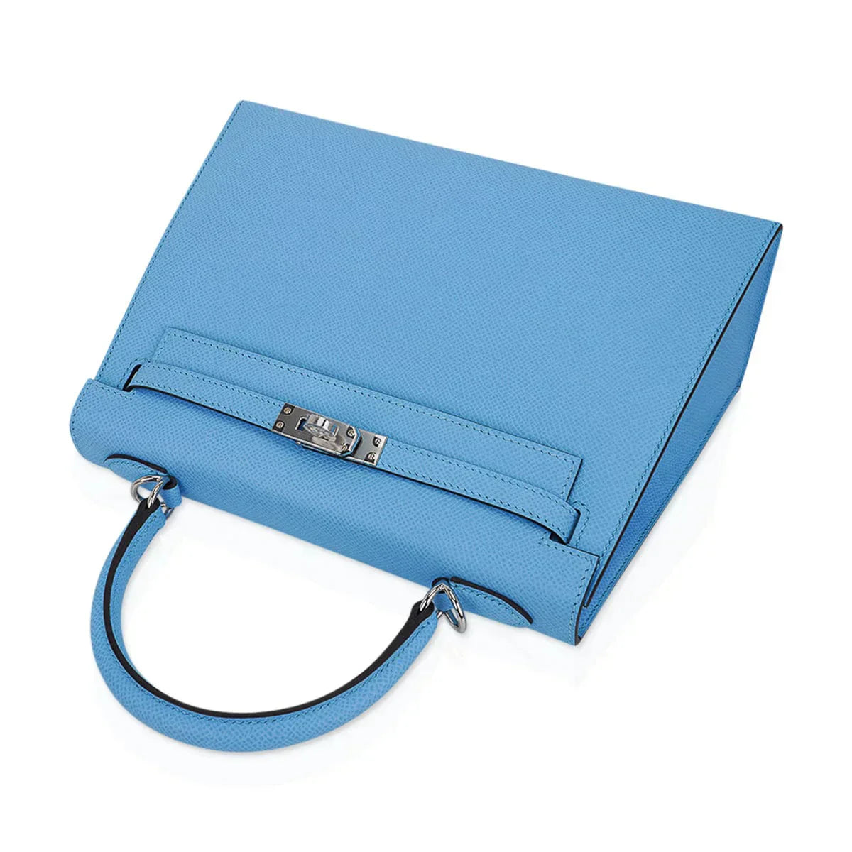 Kelly Sellier 25 Bag Blue Celeste Palladium Epsom Leather