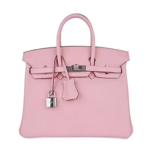 Birkin 25 Bag Rose Sakura Palladium Hardware Rare