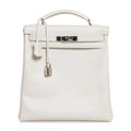 Kelly Ado 28 Bag White Evergrain Palladium Hardware