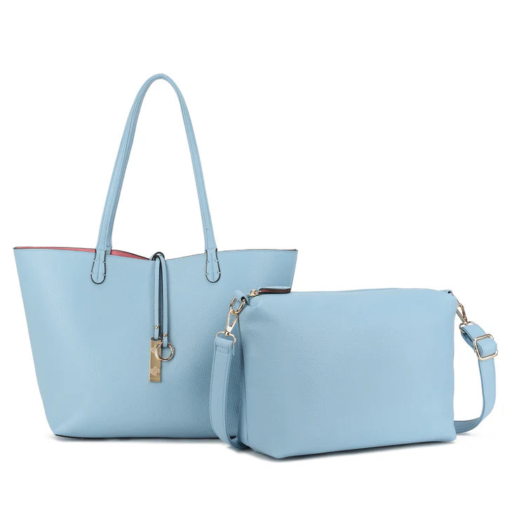 2-in-1 Reversible Tote & Crossbody Bag Set