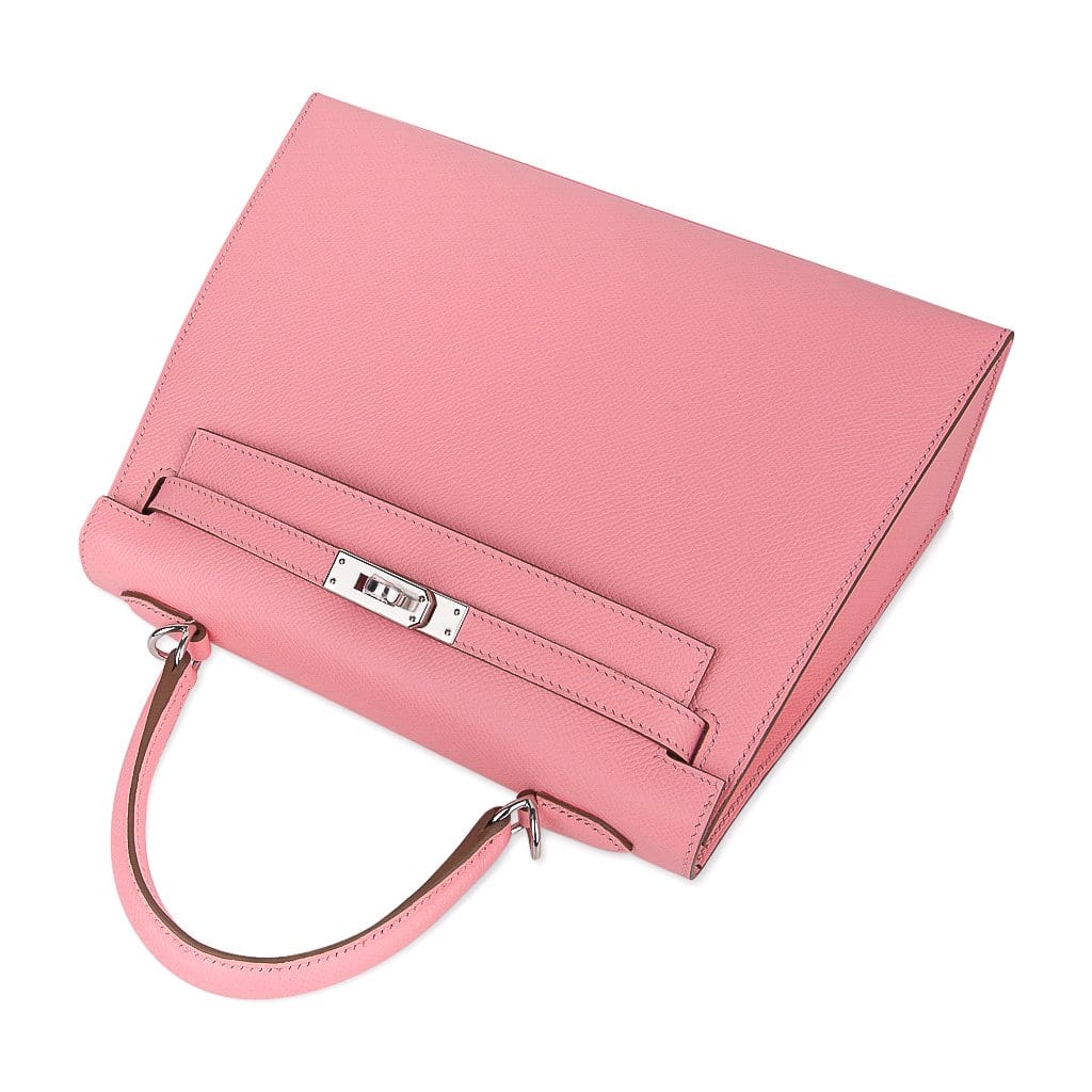 Kelly 25 Sellier Bag Pink Rose Confetti Palladium Hardware Epsom Leather