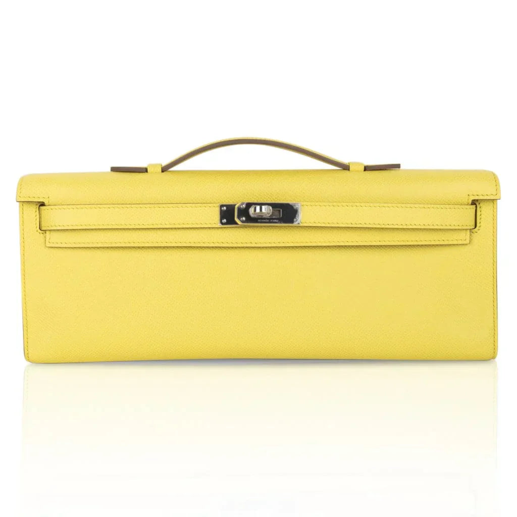 Kelly Cut Bag Clutch Souffre Rare to Find Epsom Leather