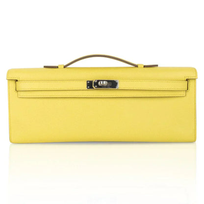 Kelly Cut Bag Clutch Souffre Rare to Find Epsom Leather