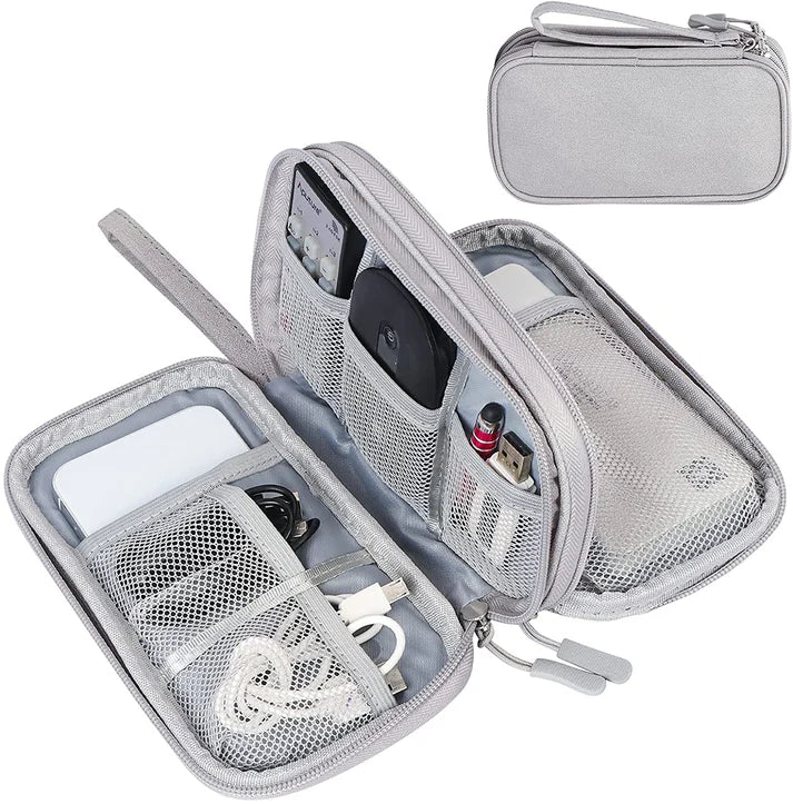 Double-Layer Tech Organizer Pouch