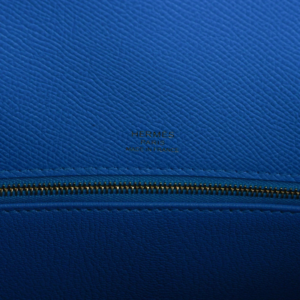 Kelly Casaque 28 Bag Black / Bleu Indigo Sellier Limited Edition