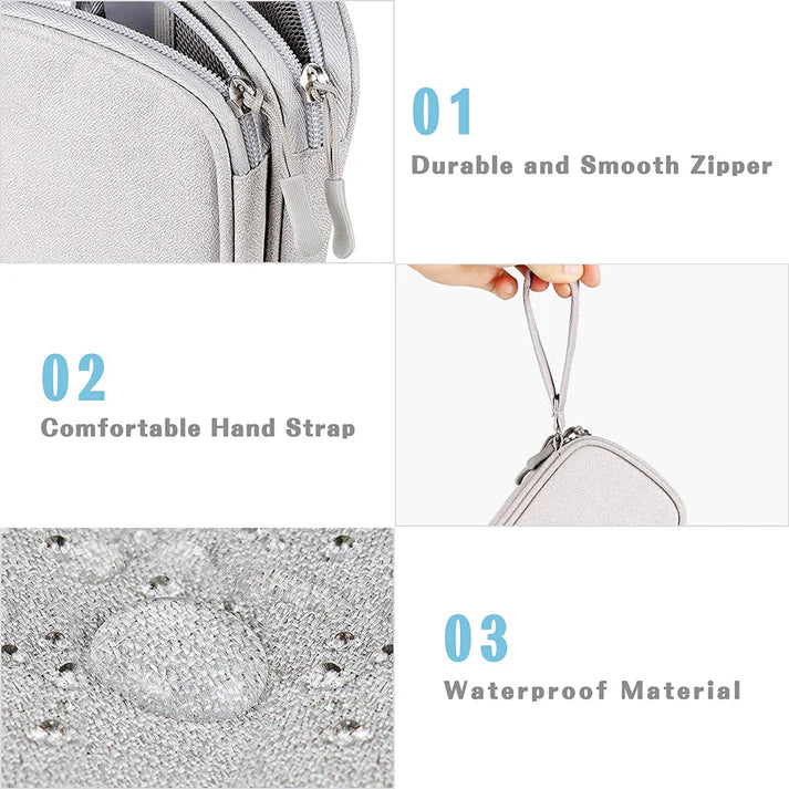 Double-Layer Tech Organizer Pouch